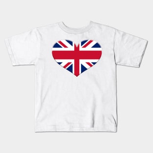 I Love Great Britain - Heart Union Jack Kids T-Shirt